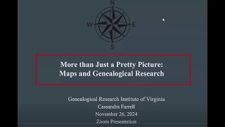 GRIVA: Cassandra Farrell: More Than Just a Pretty Picture: Using Maps in Genealogical Research