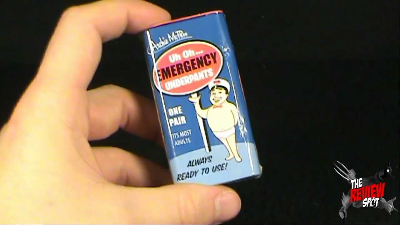 Uh Oh One Pair of Unisex Emergency Underpants in a Collectible Tin! 
