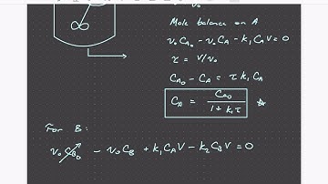 Lecture 15 Series Reactions in a Tank Reactor