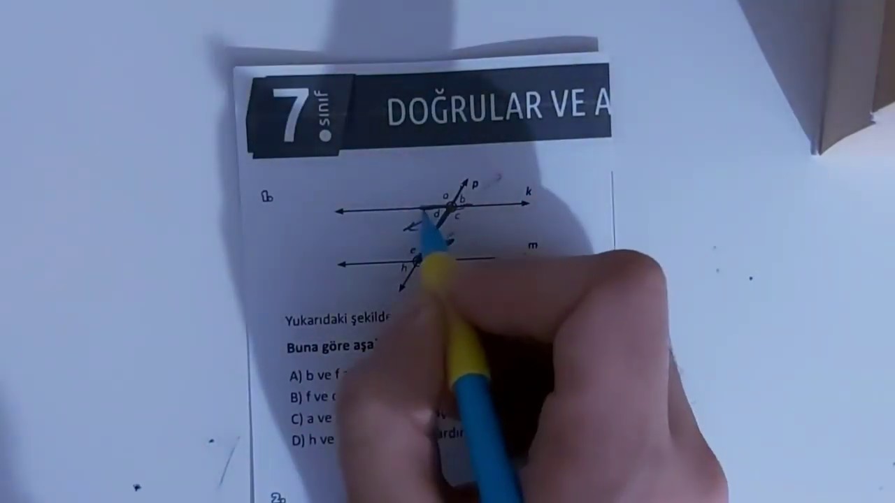 Doğruda açılar test 18 (7. sınıf)