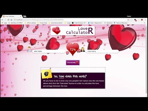 Love Calculator mini project