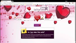 Love Calculator mini project