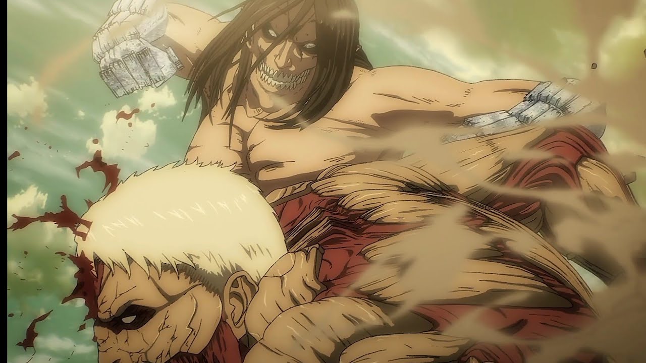 Eren vs Reiner & Porco  Attack On Titan 4 Temporada Parte 2