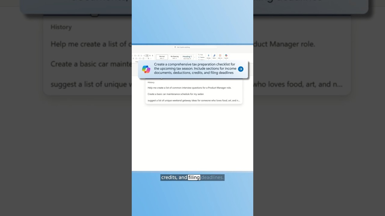 Smarter Tax Prep Using Copilot