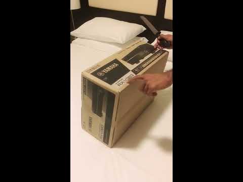 Yamaha RX-V383 amplifier receiver 5.1 surround sound quick unboxing