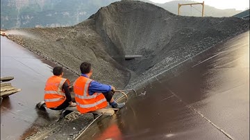 Barge unloading 5000 tons of iron ore part 2 | Relaxing video