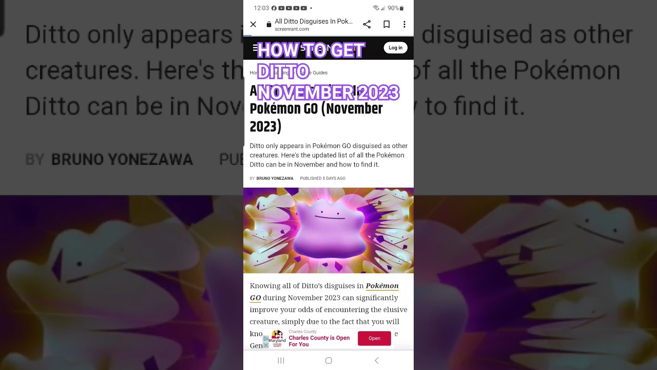 Pokemon GO How To Get Ditto November 2023 