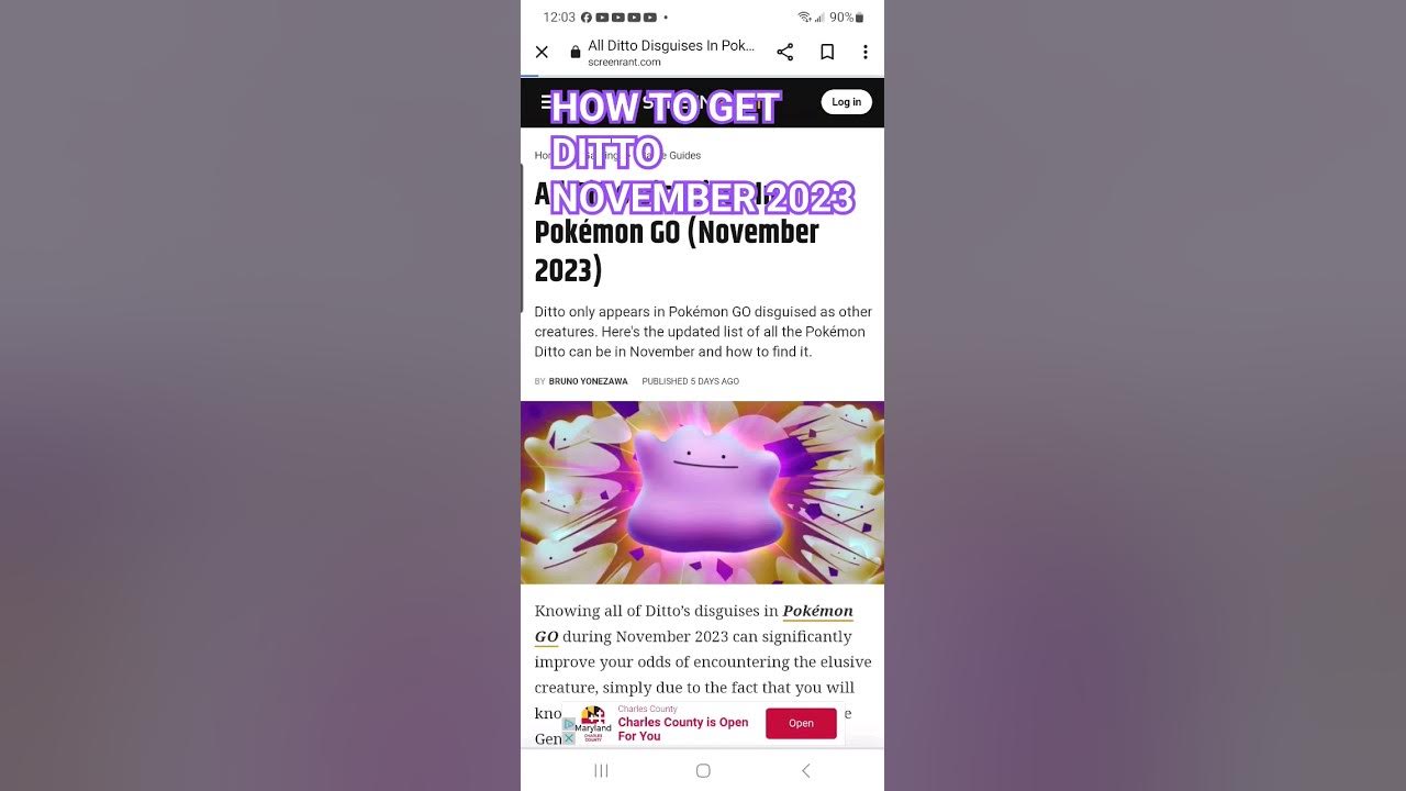 Pokemon GO How To Get Ditto November 2023 