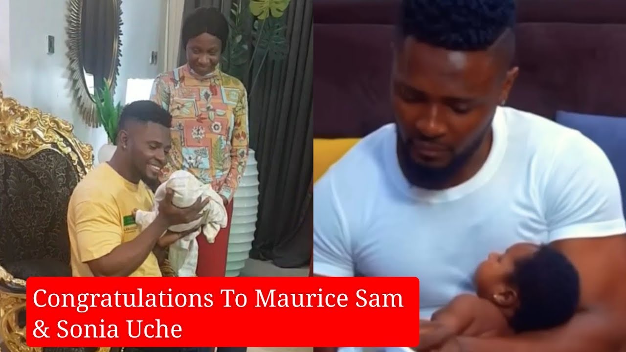 Морис Сэм и Соня Уче приветствуют новорожденного...
