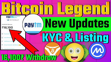Bitcoin Legend New Update | KYC & Listing | 1Coin = 2₹ | Bitcoin Legend Withdrawal Update