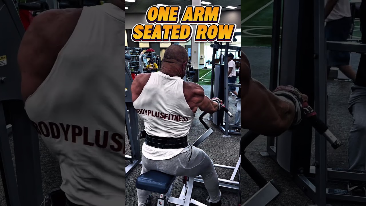 ONE ARM SEATED ROW FOR BACK THICKNESS #workout #motivation #muscle #workouttips #exercise