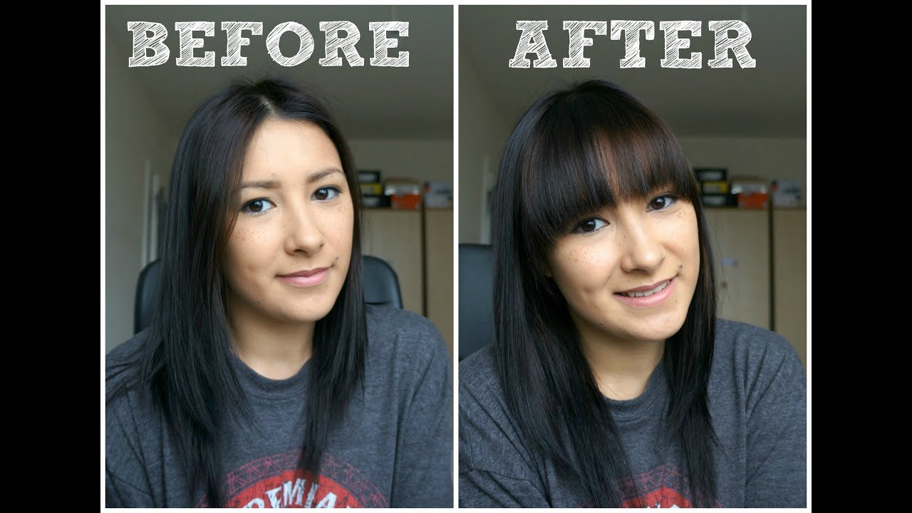  How to Cut  your Own Full Fringe  Bangs YouTube