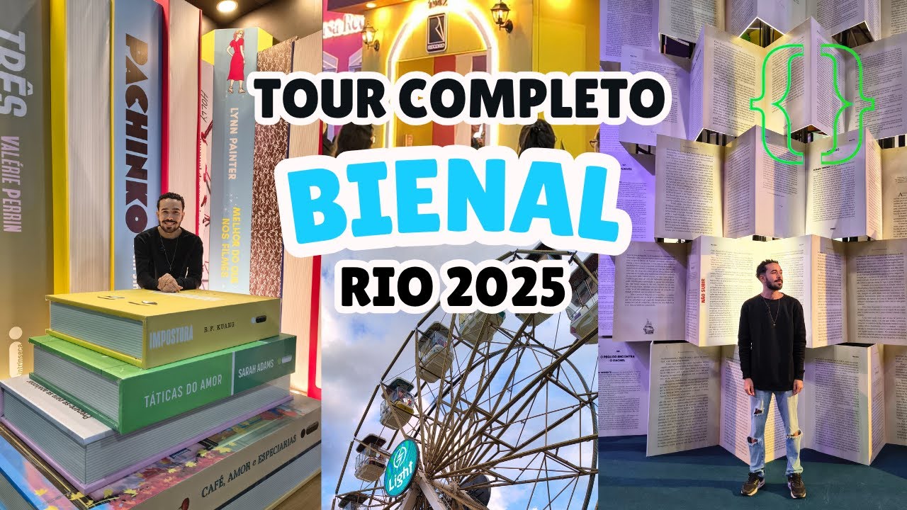 TOUR COMPLETO PELA BIENAL DO LIVRO RIO 2025: Mostrei todos os estandes, preços & roda gigante 📚