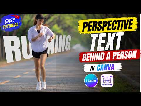 How to Put Perspective Text Behind a Person in Canva