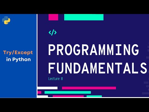 Programming Fundamentals Using Python #008 (try and except)