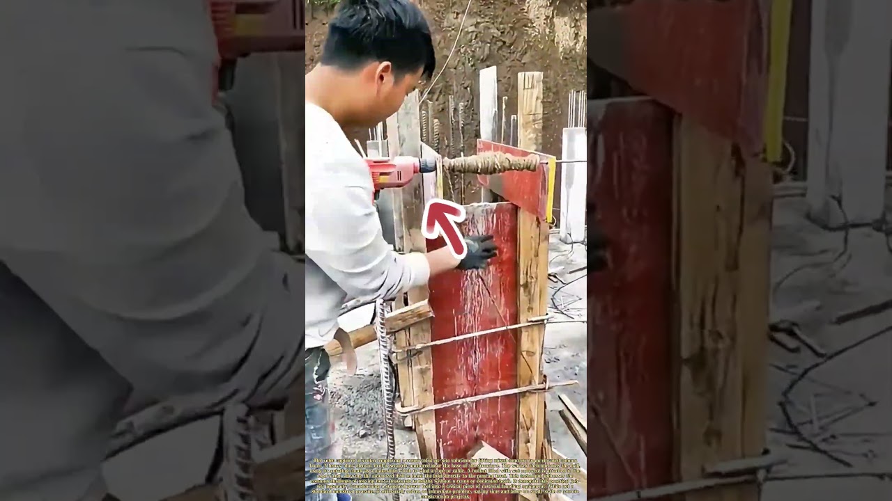 Drill-Powered Hoisting: The Improvised Lift for Vertical Concrete Placement