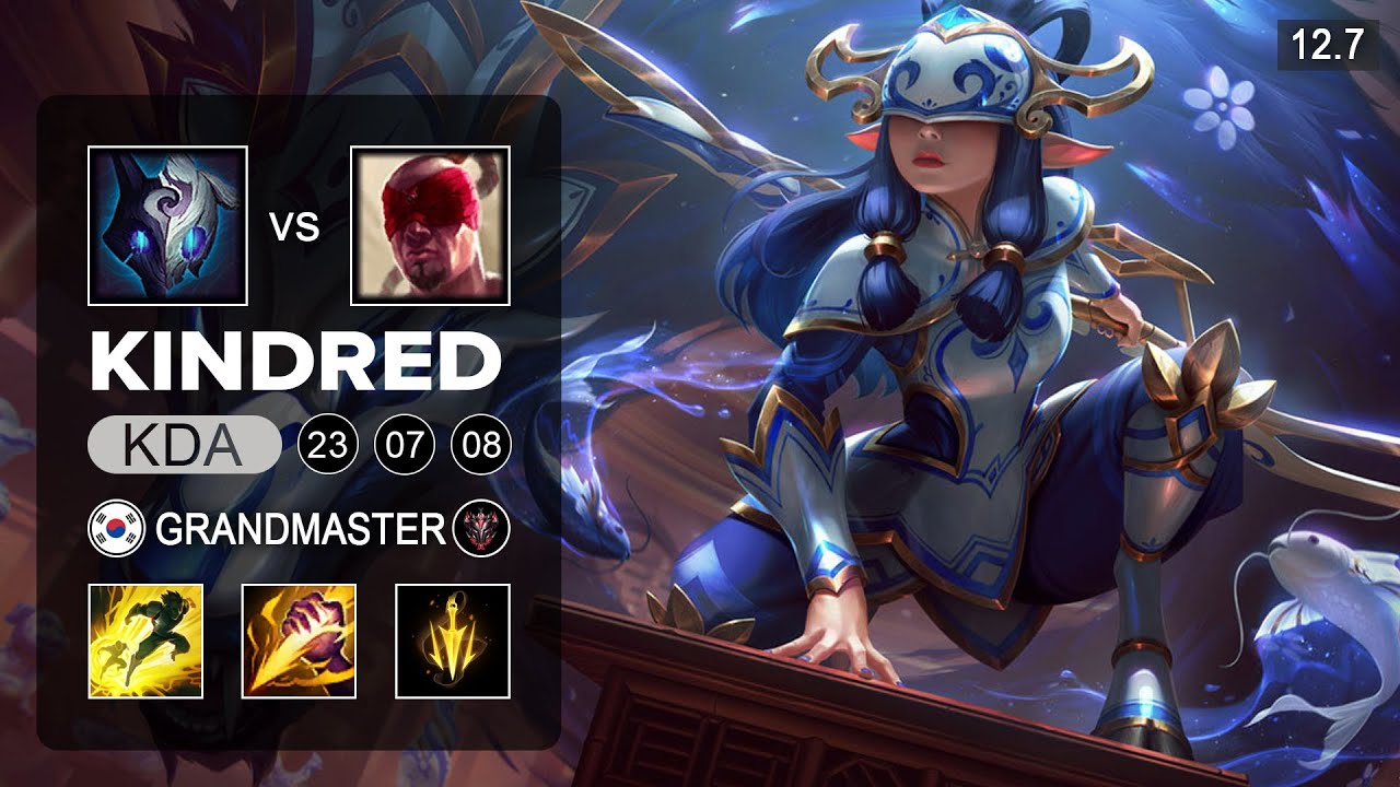 Pyosik Kindred vs Lee Sin Jungle - KR Grandmaster - Patch 12.7 Season 12