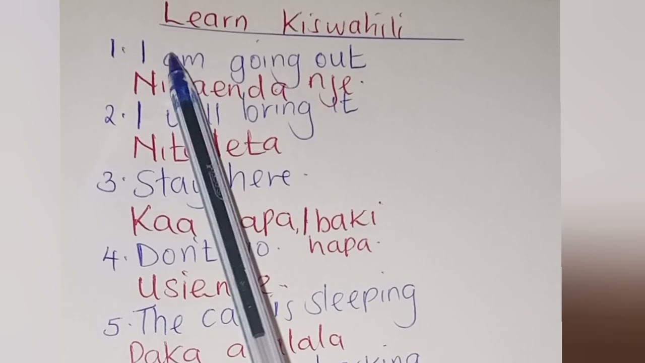 Important Swahili phrases for beginners 