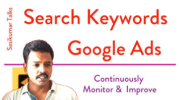 Search Keywords in Google Ads - Sasikumar Talks (Tamil) #SasikumarTalks