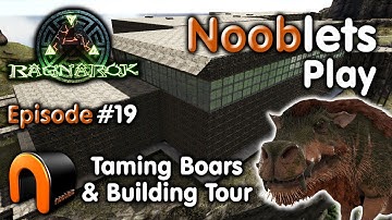 ARK - TAMING BOARS & BUILDING TOURS - Episode #19 Ragnarok Lets Play