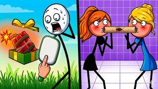 DOP: DIE OR PARTY vs BRAIN TRICKY PUZZLE - Satisfying STICKMAN Double Gameplay ASMR (android/ios) screenshot 5