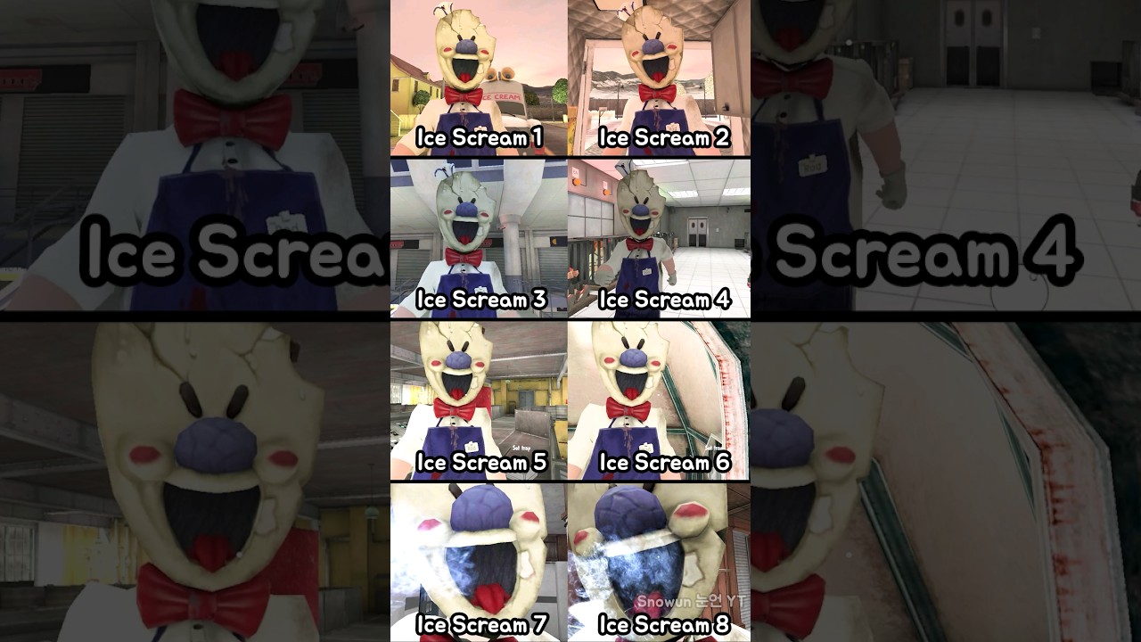Ice Scream 1 2 3 4 5 6 7 8 | Jumpscare Battle 