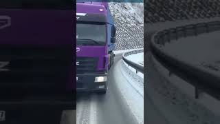 Snowy Mountain Tragedy: Truck Loses Control and Falls into Gorge!