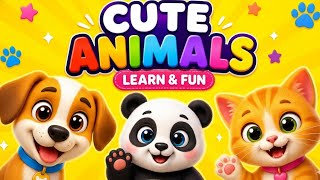 Learn Animals Names 🐶 | Kids Learning Video