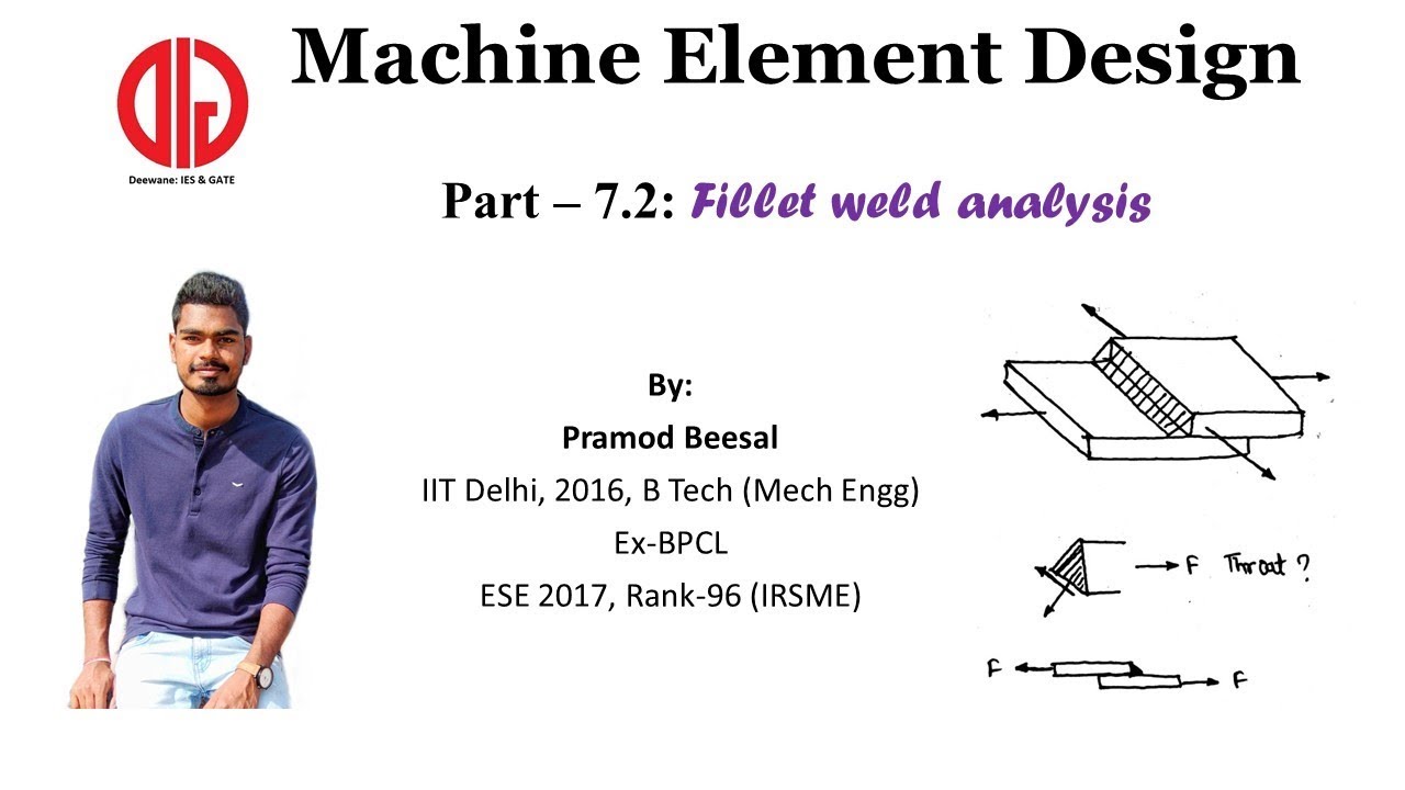 MD Part 7_2 | Fillet Welding Analysis and Problems - YouTube