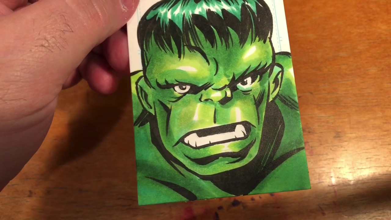 “Hulk Smash!” How to Color an Incredible Hulk Sketch Card by Fernando Ruiz