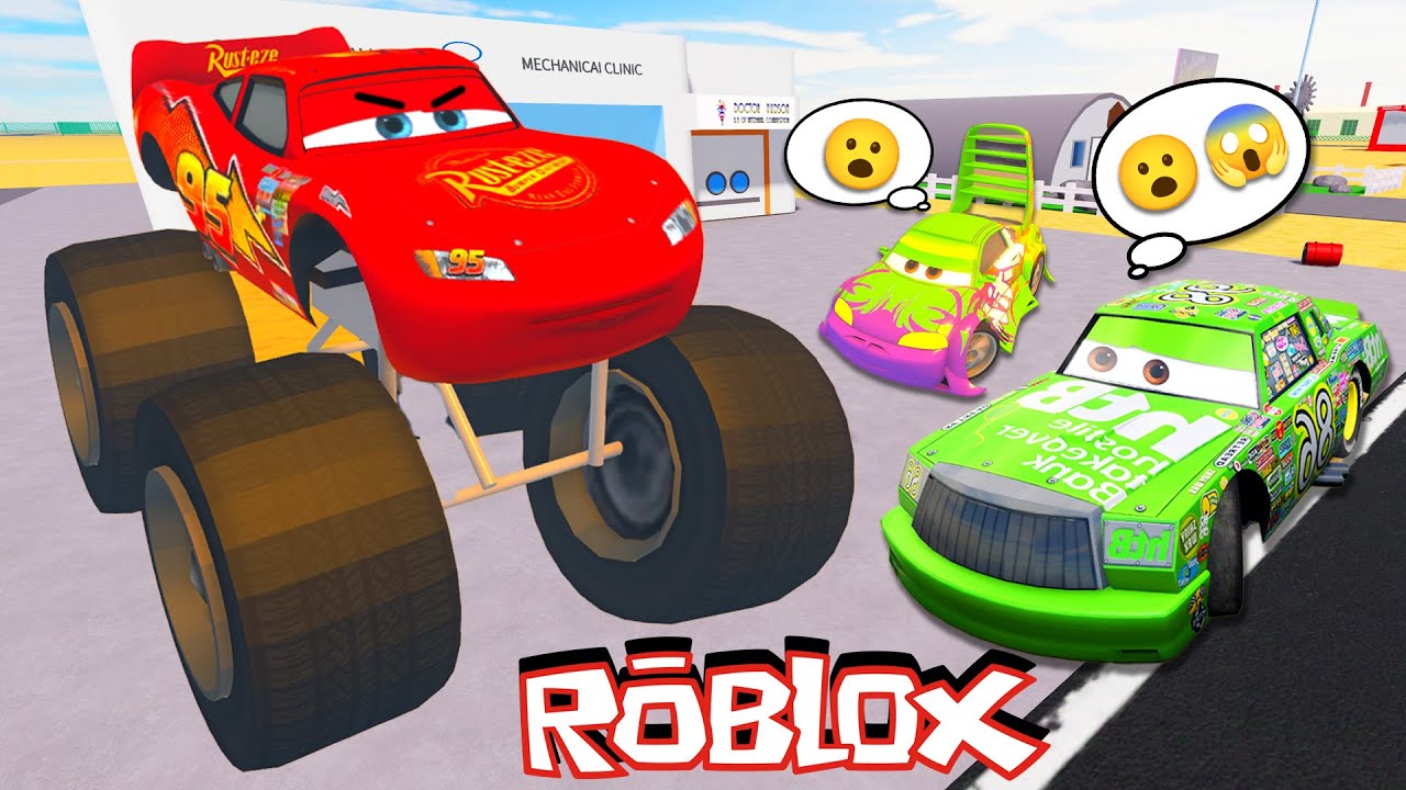 McQueen TURNED INTO MONSTER TRUCK in Radiator Springs! Cars World Roblox RP Adventure