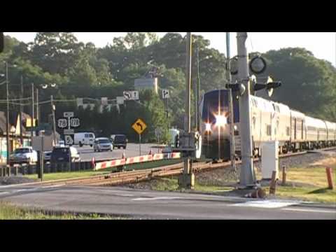 NS 735 BNSF NB Coal & Amtrak Crescent #20 (2 for 1) in Austell,Ga 05-27-2010 (16x9)