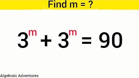 Nice Math Algebra Problem | Find Value of m