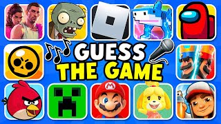 Guess The GAME By Emoji and Songs Quiz 😄🎵 GTA VI, Roblox, Minecraft, Among Us 🕹️ screenshot 2