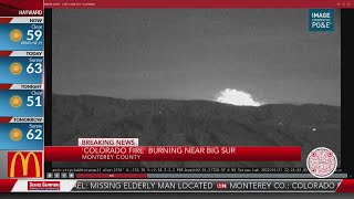 'Colorado Fire' burning near Big Sur