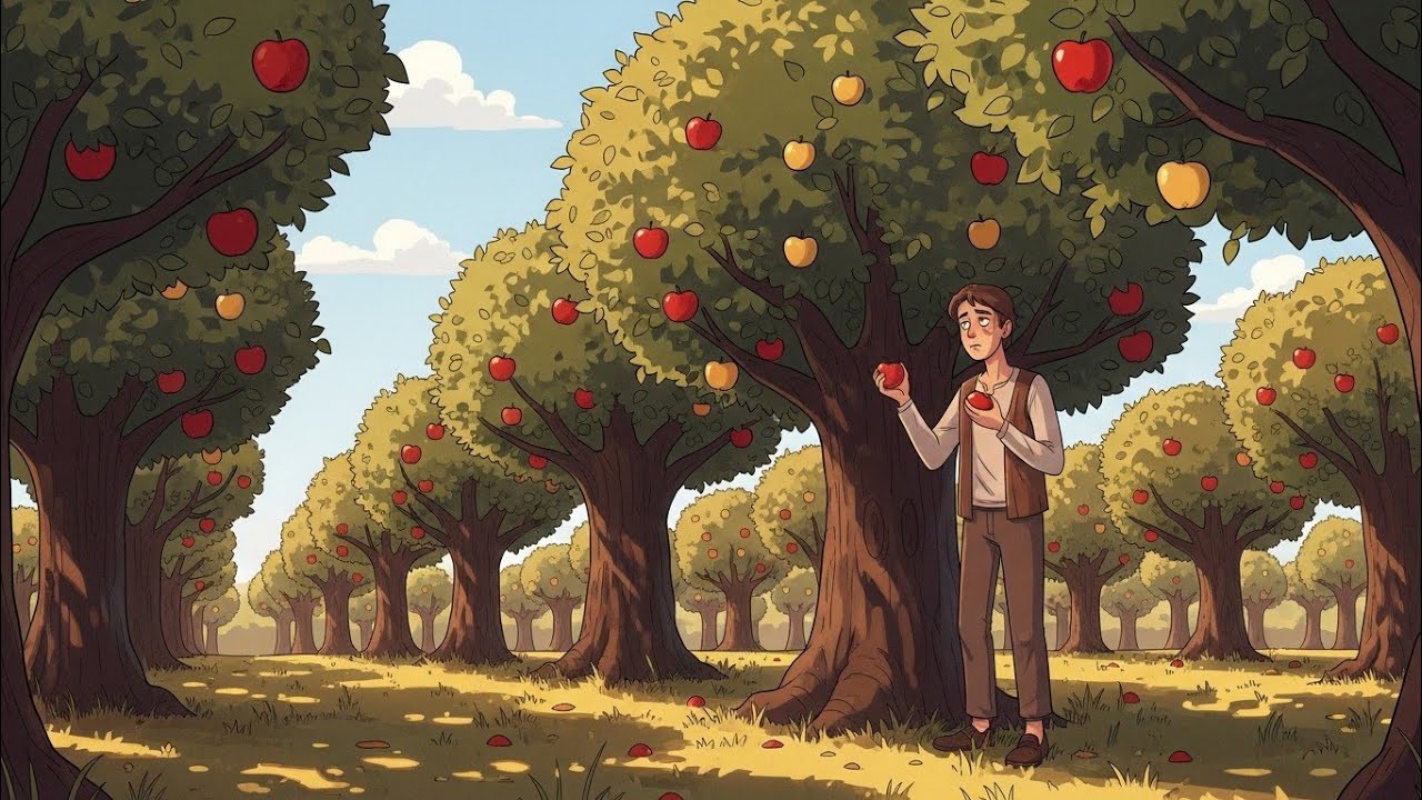 أكل التفاحه وكانت المفاجأة  تفاحة واحدة غيّرت حياة شاب فقير وبنت الشيخ العمياء!” قصص وحكايات 📖