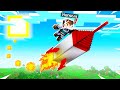 FLYING a ROCKET SHIP to SPACE in Minecraft!