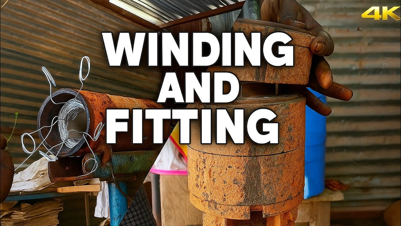 🔧 V6 Submersible Motor Winding & Fitting | Full Pump Repair Process | ASMR Sounds Only