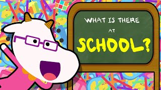 What is there at school? | Back to School Song | Wormhole English - Songs for Kids