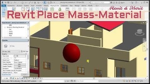 Video 21 part 1- Revit Place Mass-Paint tool - Assign Material to Massing