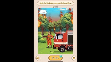 [Brain Puzzle Game] Tricky Quest Level 92- Help the Firefighters put out the forest fire.