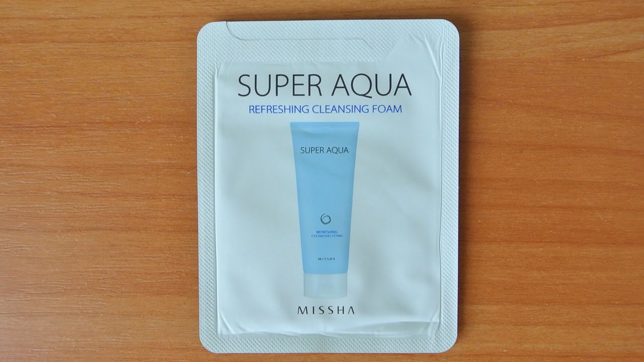 Обзор Missha Super Aqua Refreshing Cleansing Foam пробник корейской косметики.