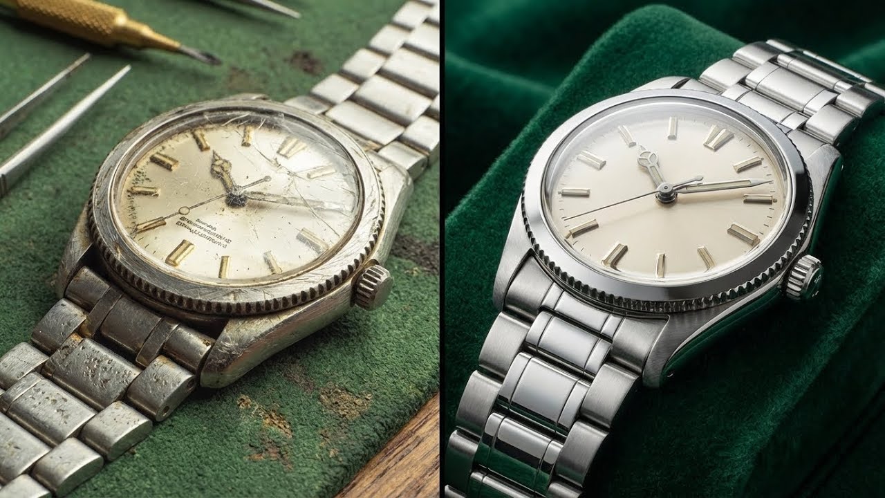 Restoration of a Luxury Vintage Watch Found in The Drawer | ASMR No Talking