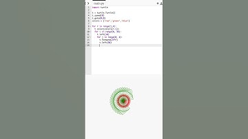 Colorful Turtle Art with Python! 🐢✨#Python #TurtleGraphics #CodingFun #Programming