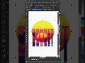 CorelDraw Sunset Text Effect 🌅 | Amazing Tropical Typography attractive Design  😍 Text Effect Design