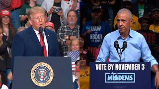 President Trump and former President Obama hit campaign trail in Michigan
