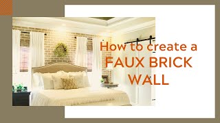 Faux Brick Wall DIY