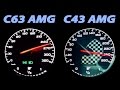Mercedes C63 AMG vs C43 AMG Acceleration 0-250 V8 Sound V6 Sound C450 AMG W205 BerlinTomek