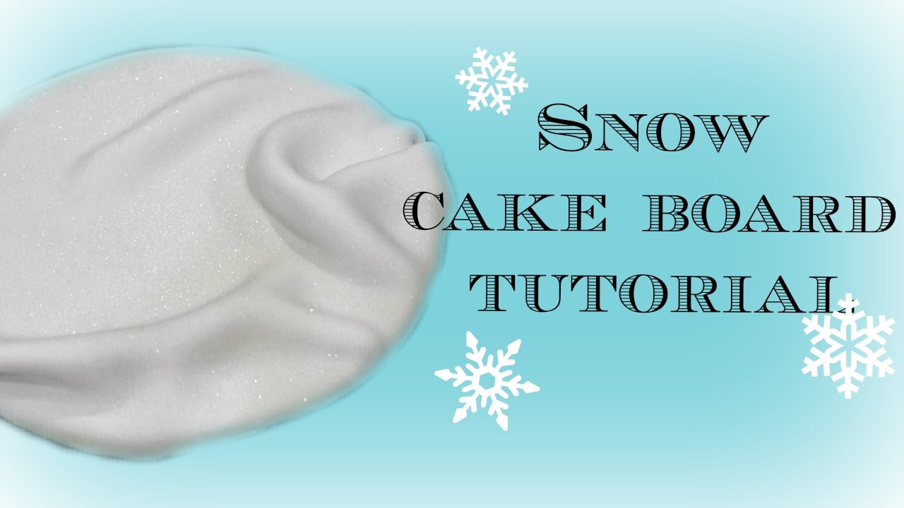 FONDANT SNOW CAKE BOARD | HOW TO ICE COVER | TUTORIAL DIY christmas cake decorating