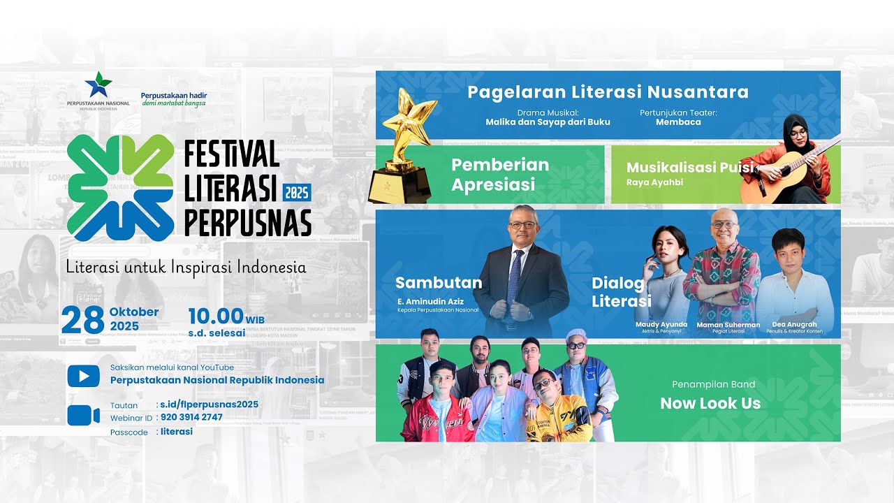 📚✨ Festival Literasi Perpusnas 2025 ✨Literasi untuk Inspirasi Indonesia